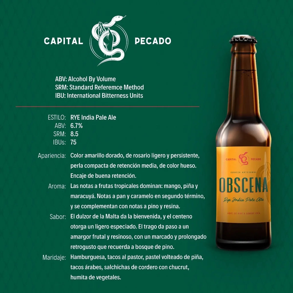Cerveza Obscena - Capital Pecado