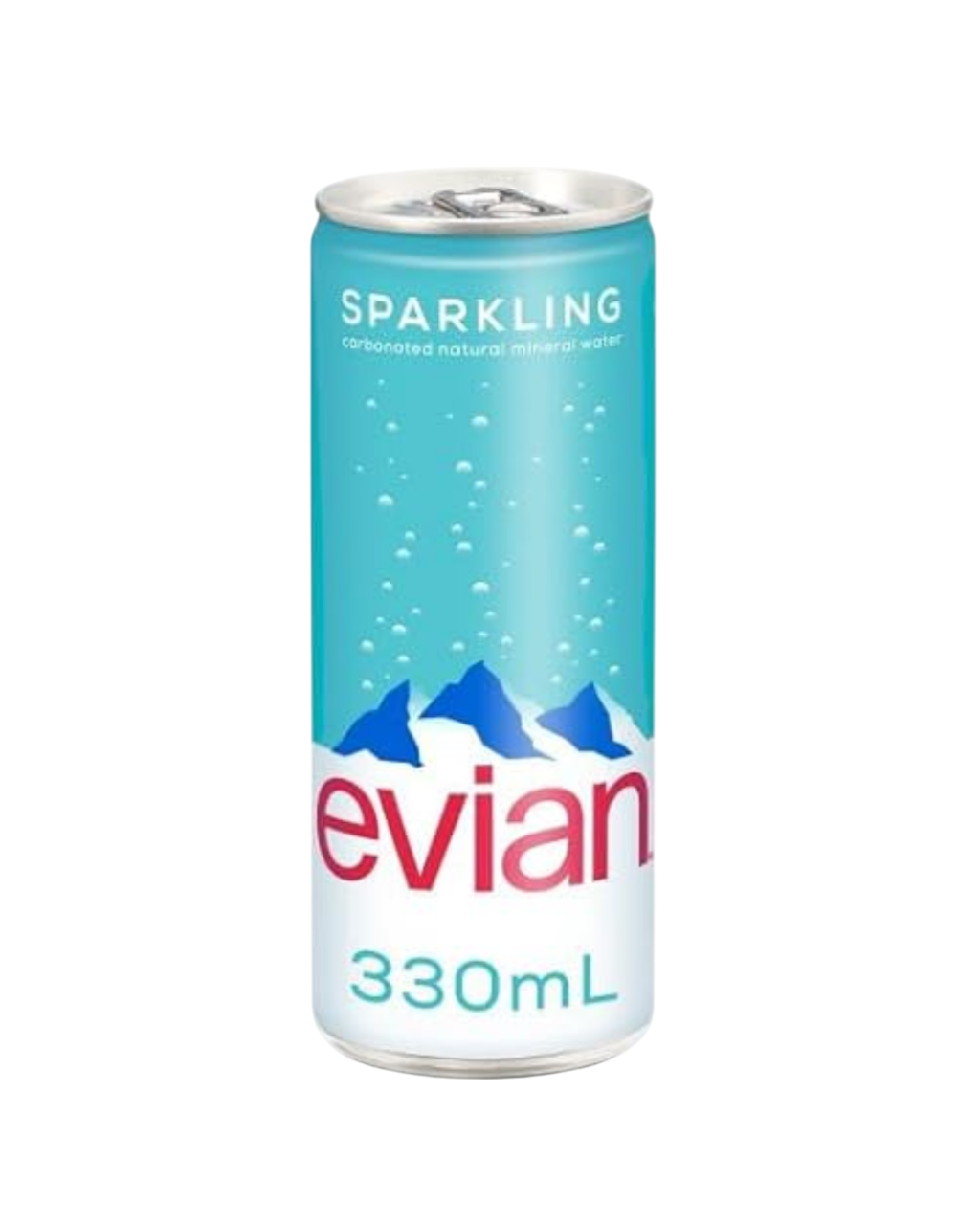 Agua Natural Mineral Evian Can Sparkling 330 ml - Lata