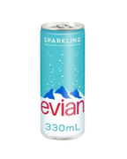 Agua Natural Mineral Evian Can Sparkling 330 ml - Lata