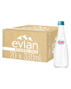 Agua Natural Mineral Evian Glass Sparkling 330 ml - Vidrio