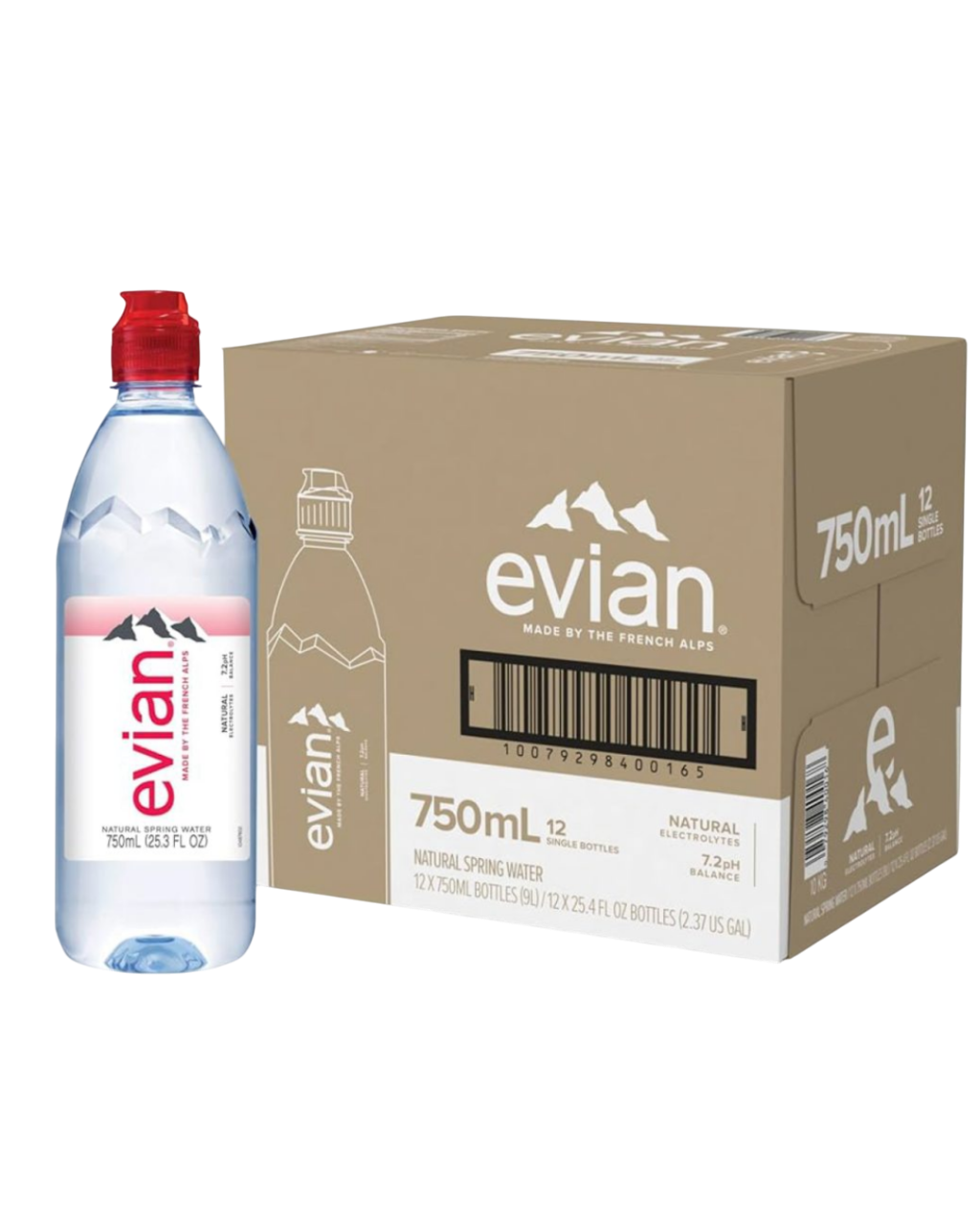 Evian Agua Mineral sin Gas 750 ml - PET