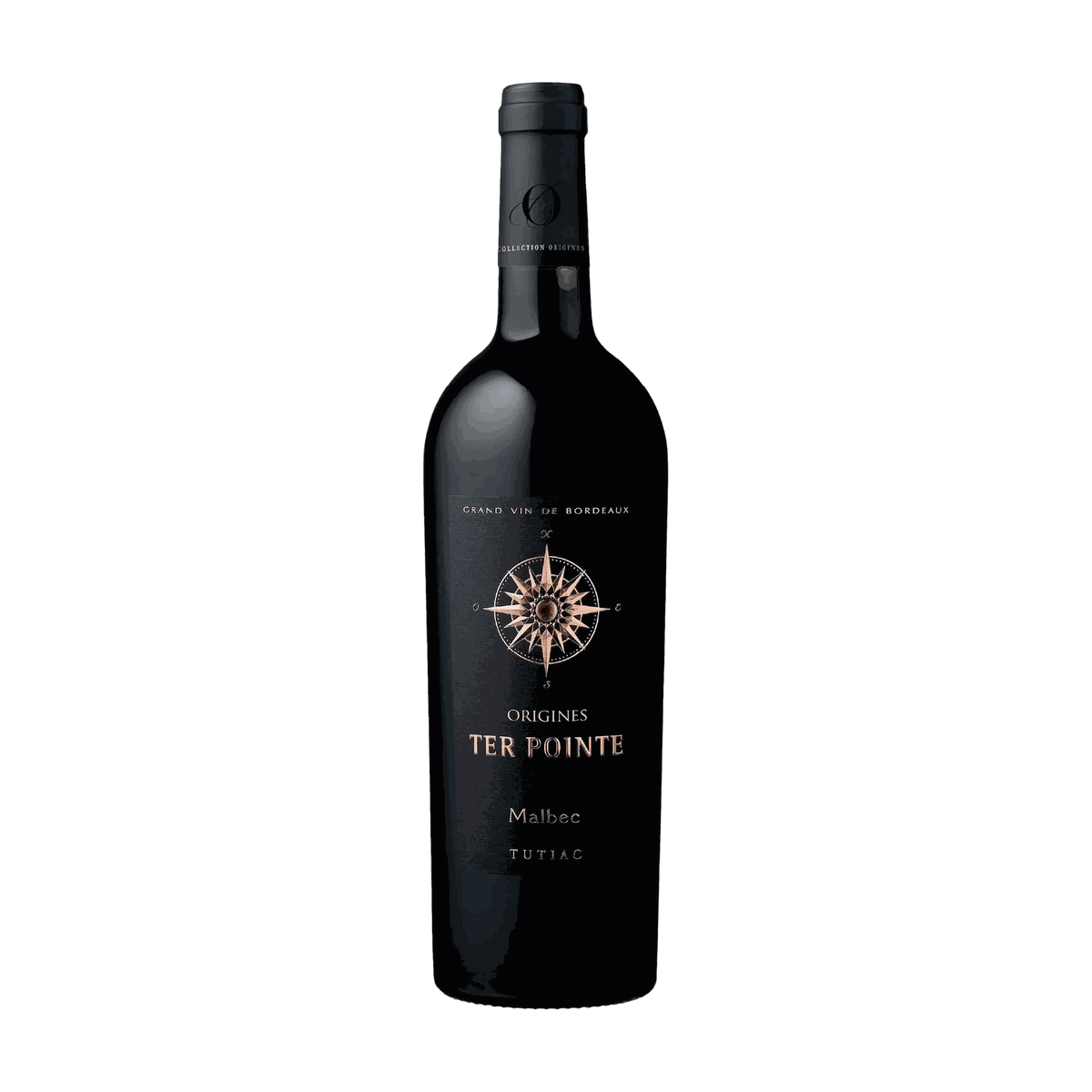 Botella de Vino Tinto Origines Terres de Pointe Malbec de Tutiac