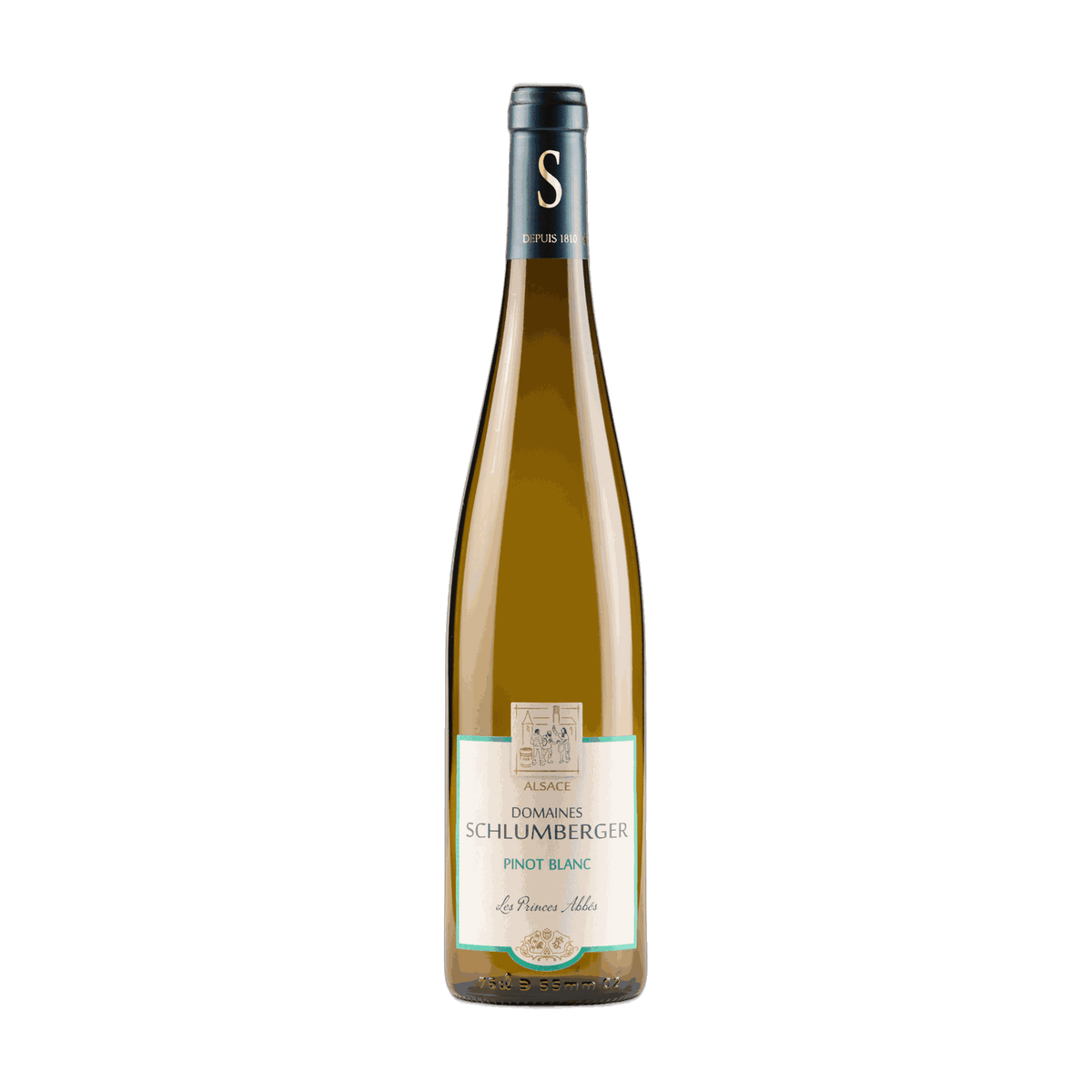 Botella de Les Princes Abbés Pinot Blanc de Domaines Schlumberger
